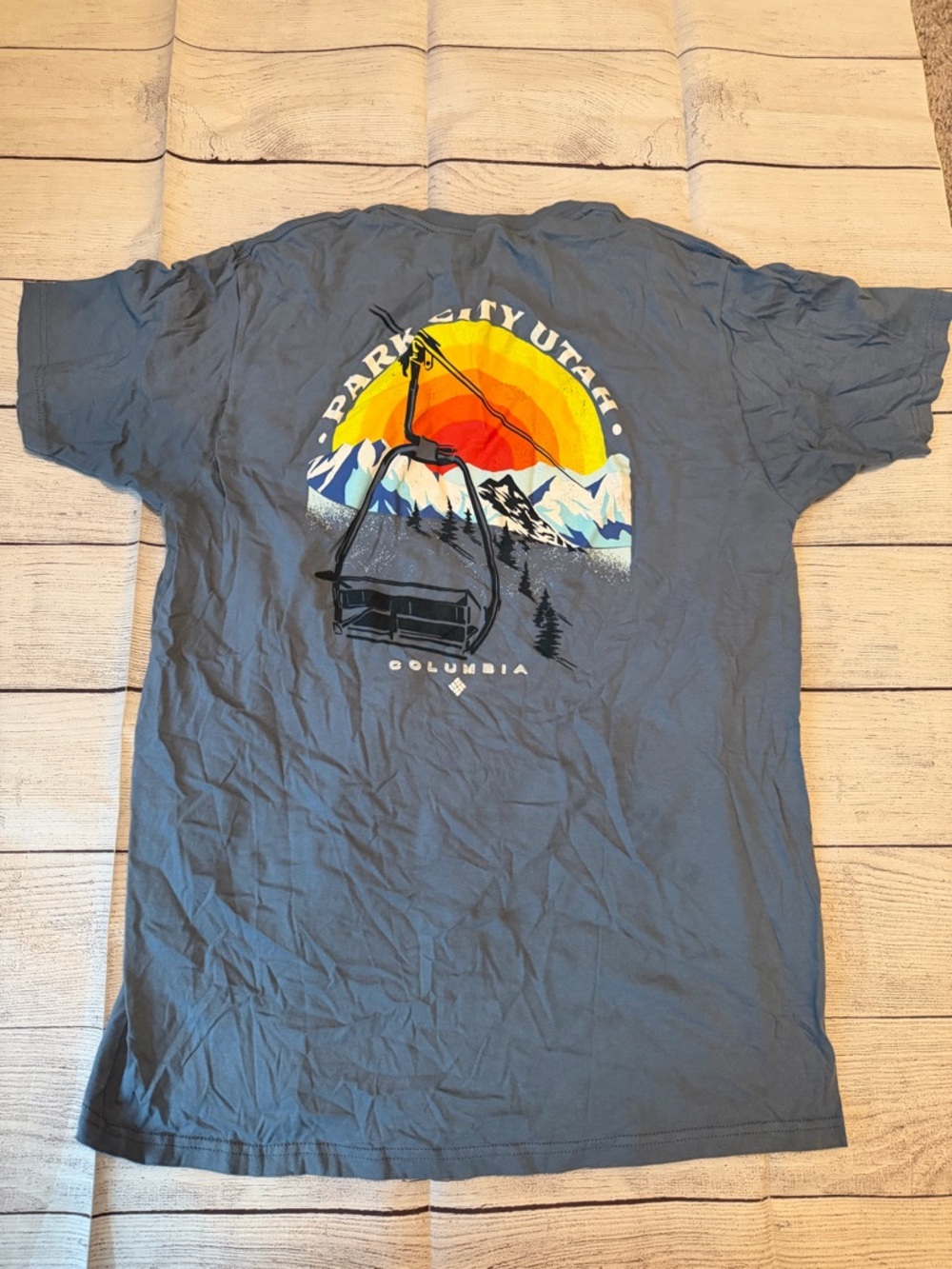 NWOT Men's Columbia Park City Utah Graphic Tee - Blue